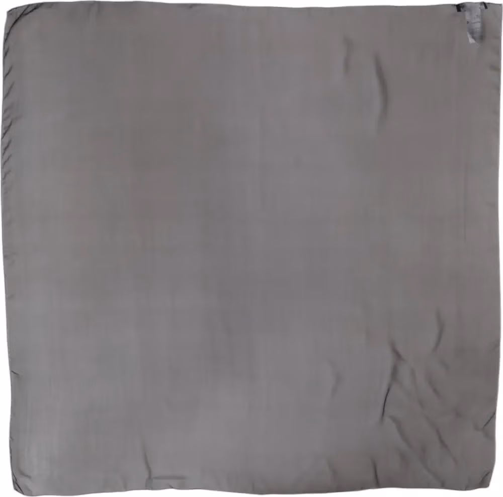 Dolce & Gabbana Gray Black Silk Square Women Foulard Scarf