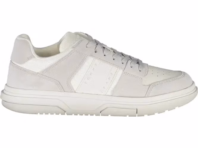 Tommy Hilfiger White Polyurethane Men Sneaker
