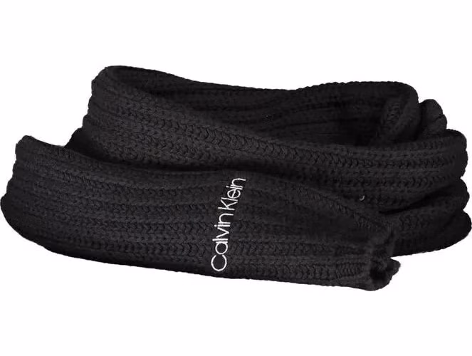 Calvin Klein Black Cotton Women Scarf