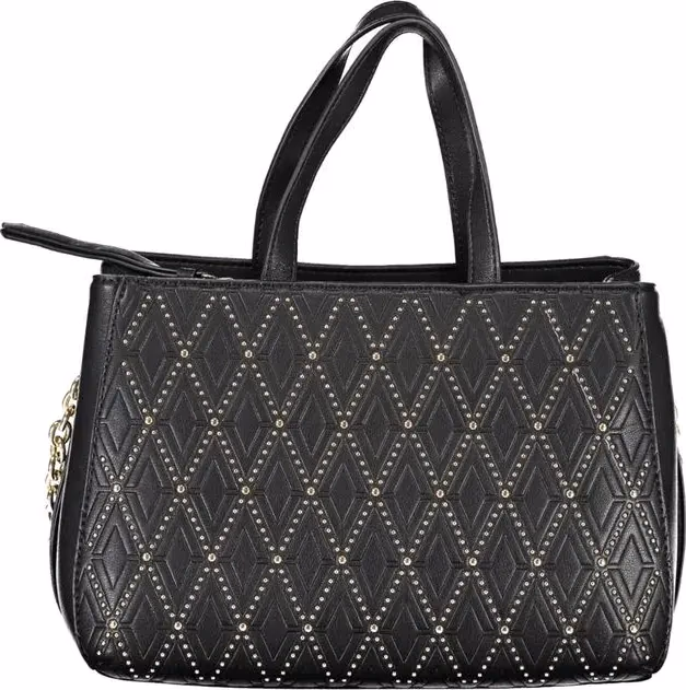 Mario Valentino Nero Poliuretano Donna Bag with Adjustable and Removable Strap