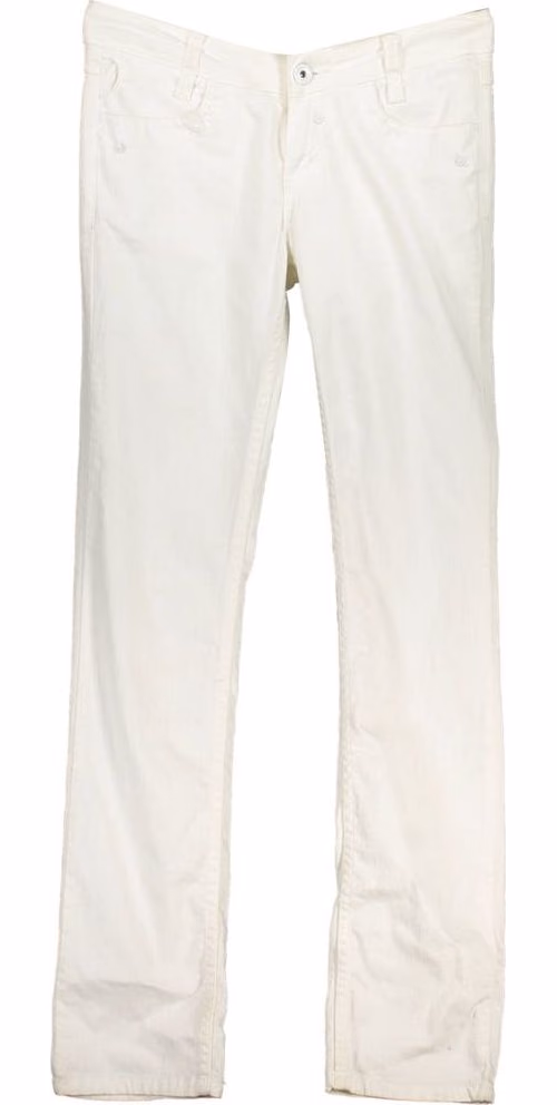 Blend White Cotton Women's Jeans