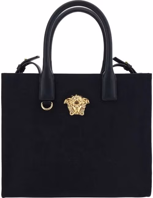 Versace Black Cotton Shoulder Bag