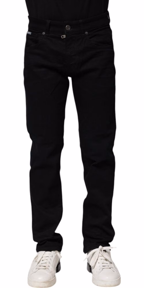 Dolce & Gabbana Black Cotton Skinny Denim Jeans