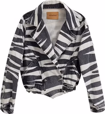 Black And White Cotton Blazer