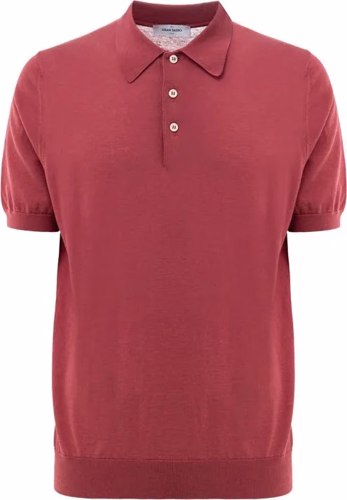 Gran Sasso Red Cotton Polo Shirt