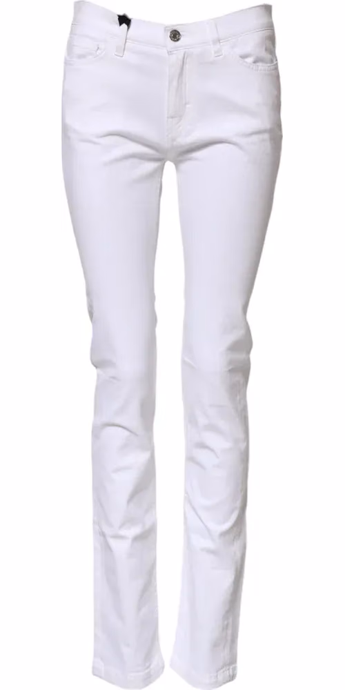 Dolce & Gabbana White GRACE Mid Waisted Skinny Denim Jeans