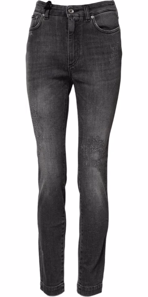 Dolce & Gabbana Dark Gray AUDREY Cotton Skinny Denim Jeans