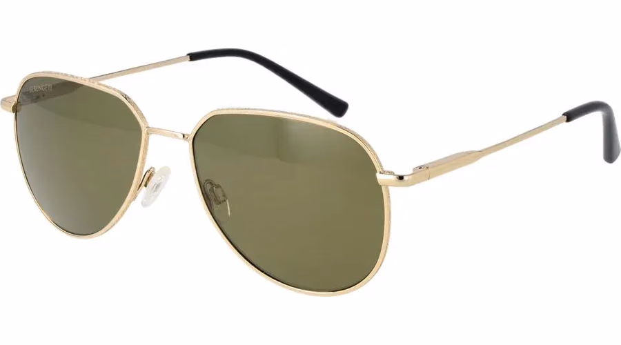 Serengeti Gold Plastic Sunglasses