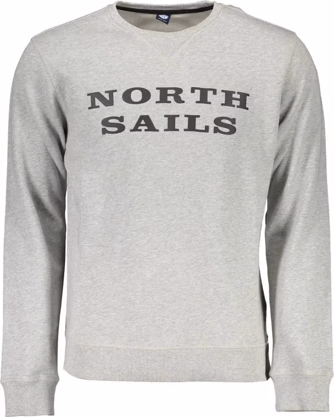 North Sails Grigio Cotton Men Sweatshirt