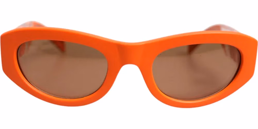Dolce & Gabbana Orange Reborn To Live Oval Frame Logo Eyewear Sunglasses