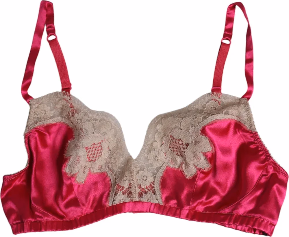 Dolce & Gabbana Magenta Floral Lace Silk Non Wire Bra Underwear