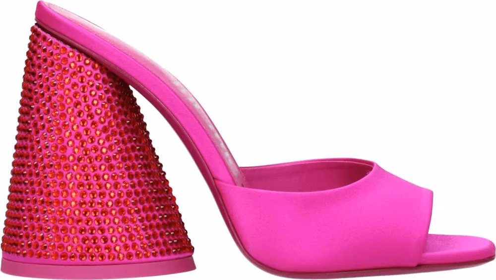 The Attico Pink Satin Platform Sandals