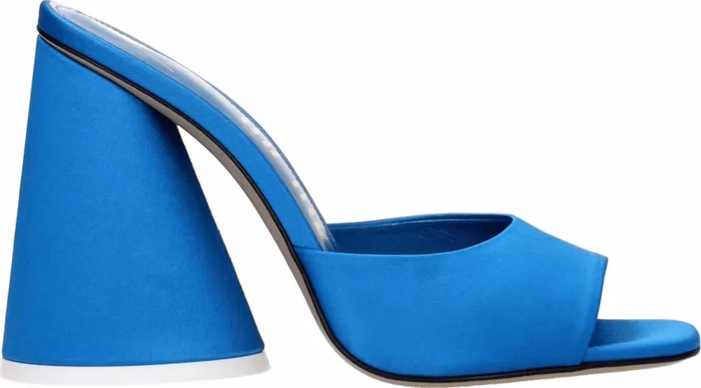 The Attico Light Blue Satin Platform Sandals