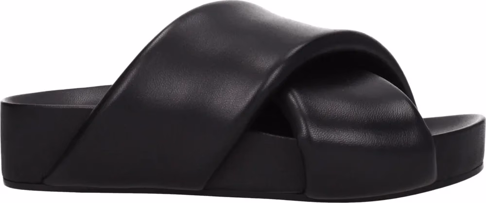Jil Sander Black Leather Slippers