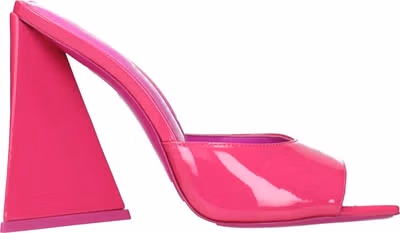 Pink Leather Platform Sandals
