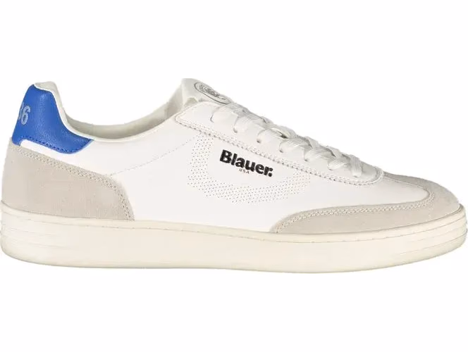 Blauer White Polyurethane Men's Sneaker
