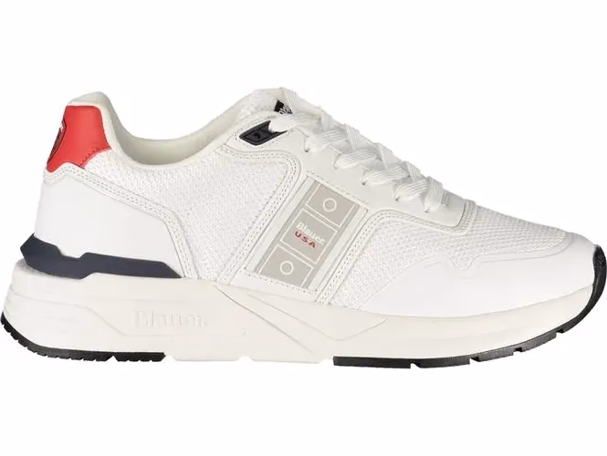 Blauer White Polyester Men's Sneaker