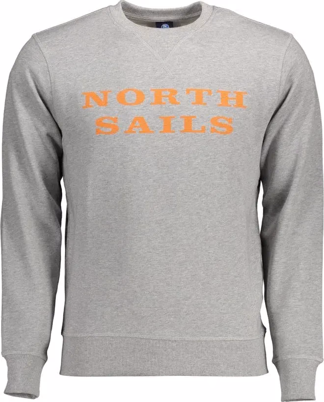 North Sails Grigio Cotton Men Sweatshirt