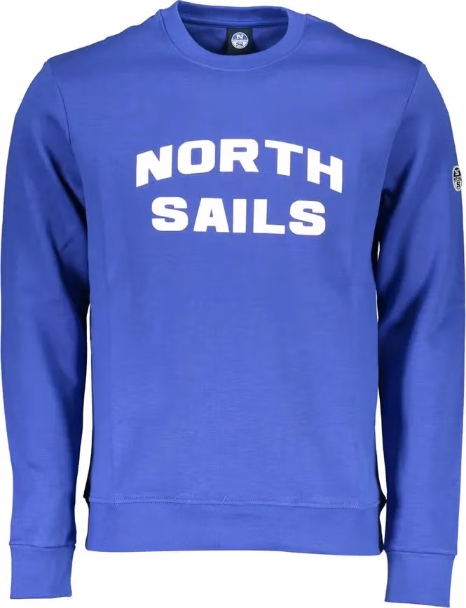 North Sails Blue Cotton Men Sweatshirt