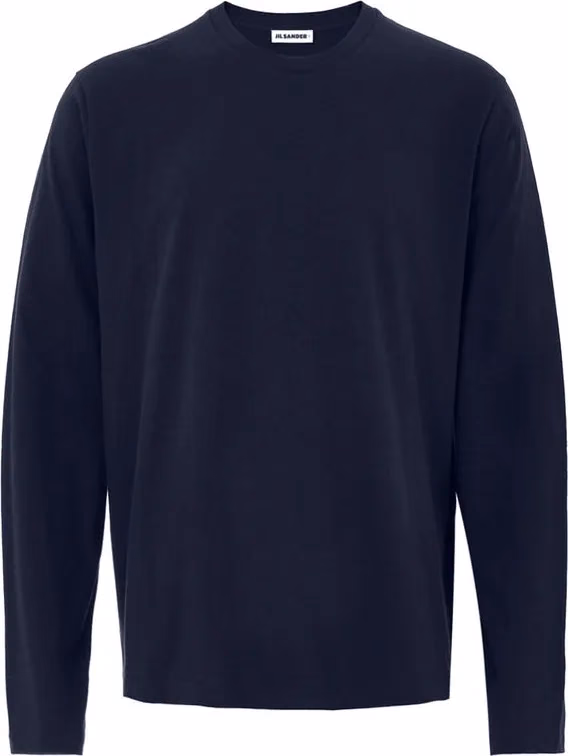 Jil Sander Blue Cotton T-Shirt