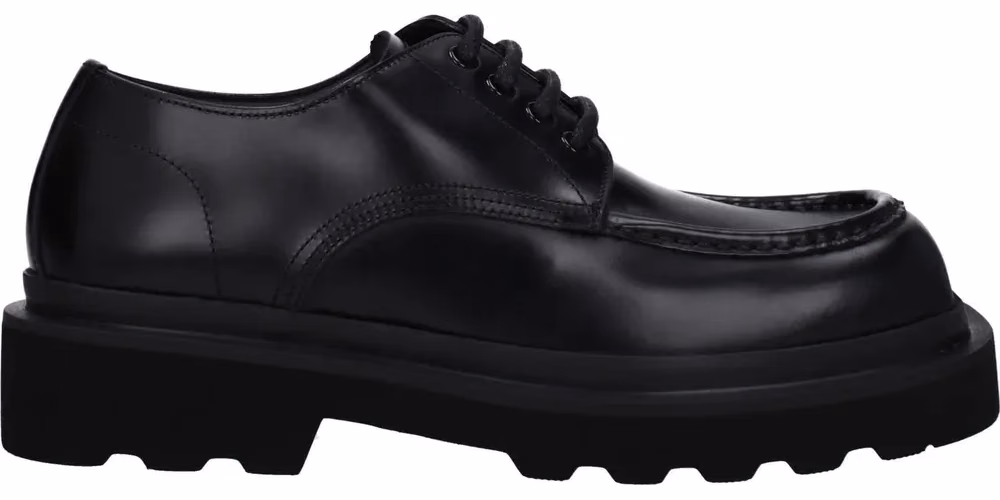Dolce & Gabbana Black Leather Oxfords And Derbies