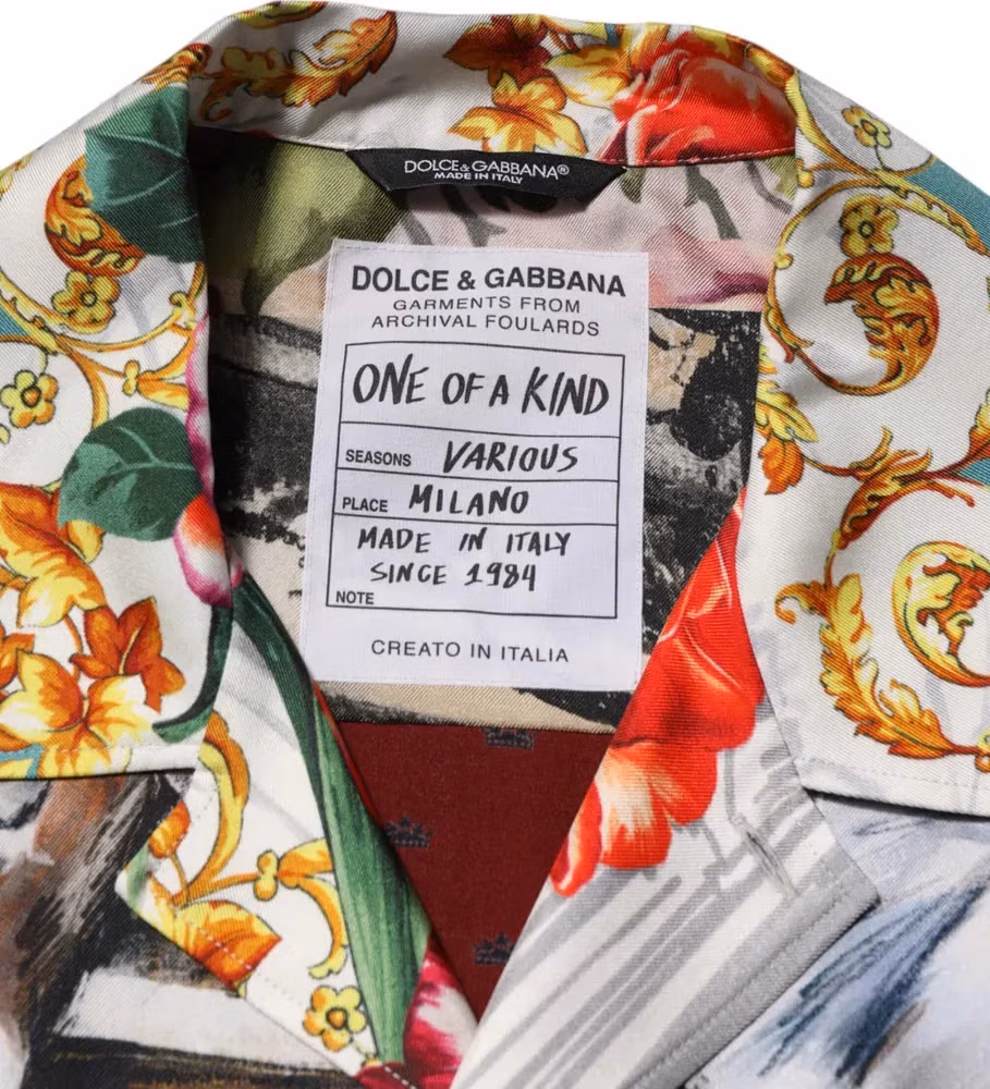 Dolce & Gabbana Multicolor Shell Print Hawaii Casual Shirt