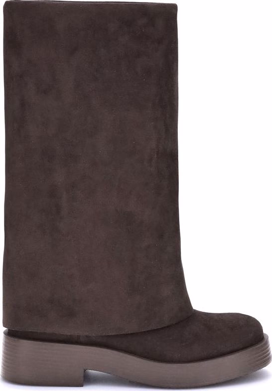 Casadei Brown Polyester Flat Boots