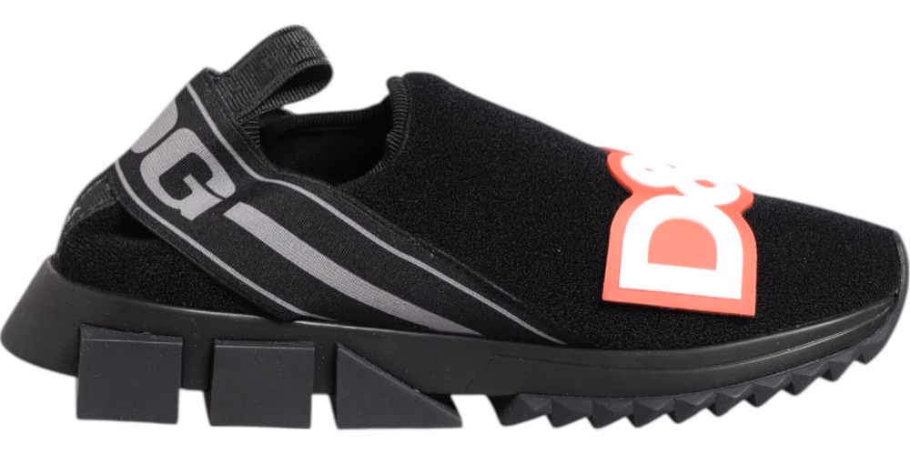 Dolce & Gabbana Black Grey Slip On Sorrento Sneakers Shoes