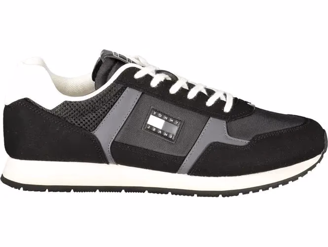 Tommy Hilfiger Nero Polyurethane Men Sneaker
