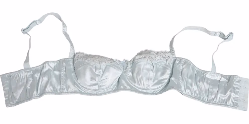Dolce & Gabbana Light Blue Silk Semi-Padded Balconette Underwear