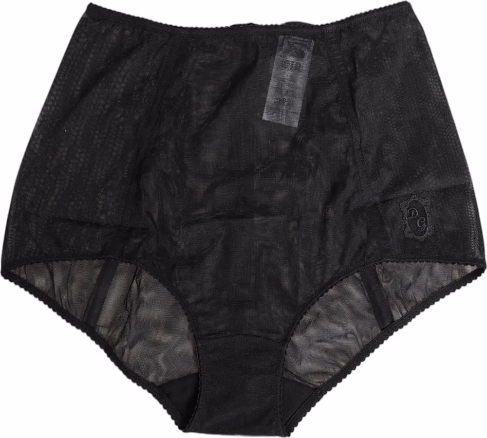 Dolce & Gabbana Black High Waist Mesh Sheer Shapewear Underwear