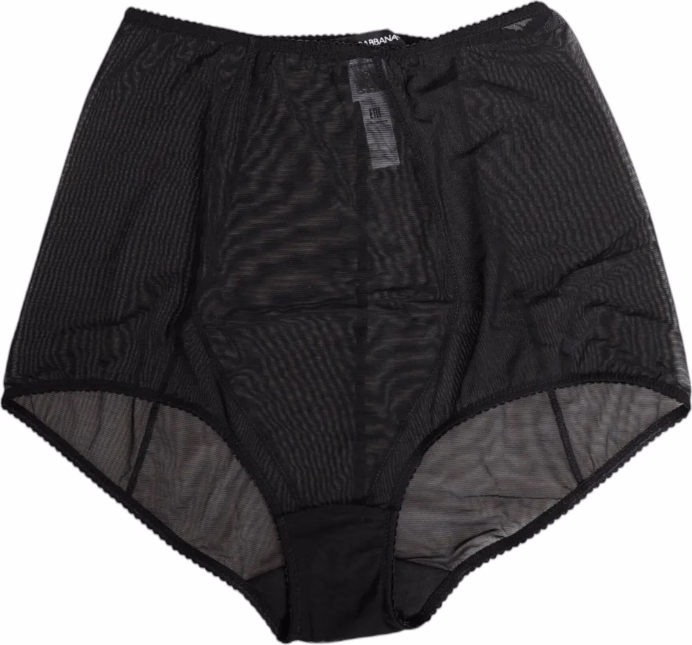 Dolce & Gabbana Black High Waist Mesh Sheer Shapewear Underwear
