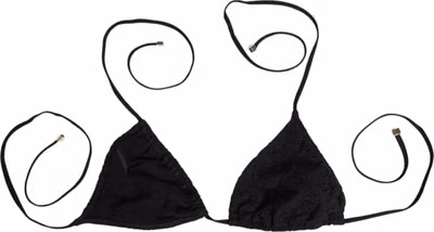 Black Embroidered Triangle Swimwear Underwear