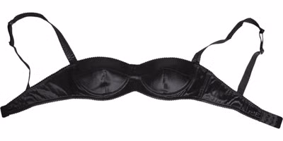 Black Silk Satin Wireless Lingerie Bra Underwear
