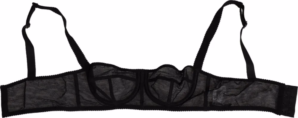 Dolce & Gabbana Black Floral Underwired Balconette Bra Underwear