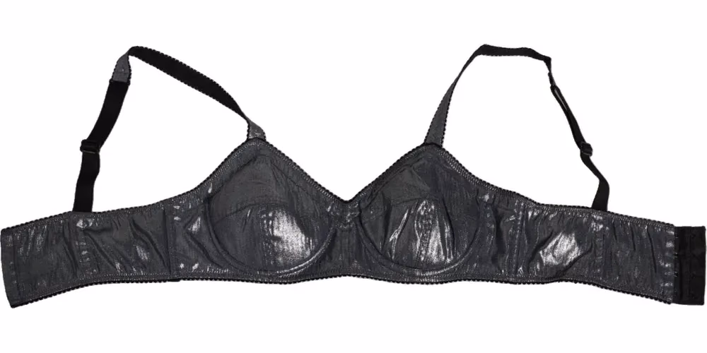 Dolce & Gabbana Dark Gray Silk Stretch Balconcino Bra Underwear