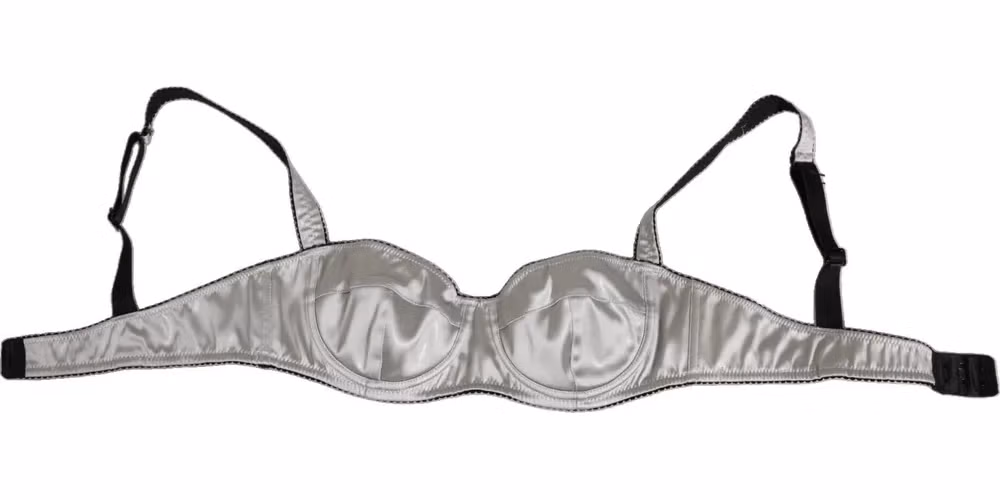 Dolce & Gabbana Gray Acetate Stretch Balconcino Bra Underwear