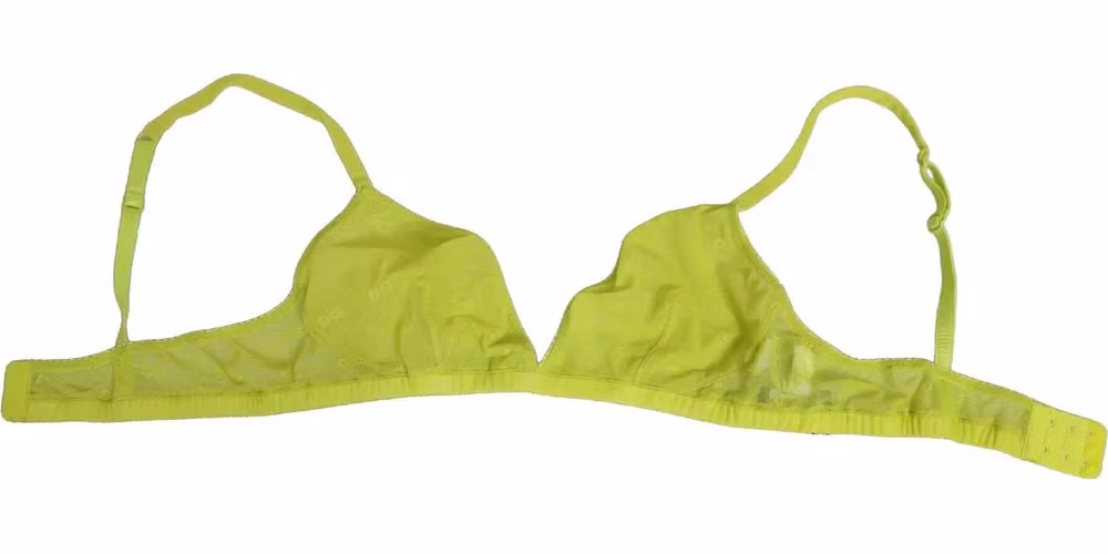 Dolce & Gabbana Yellow Green Nylon Soft Cup Brassiere  Underwear