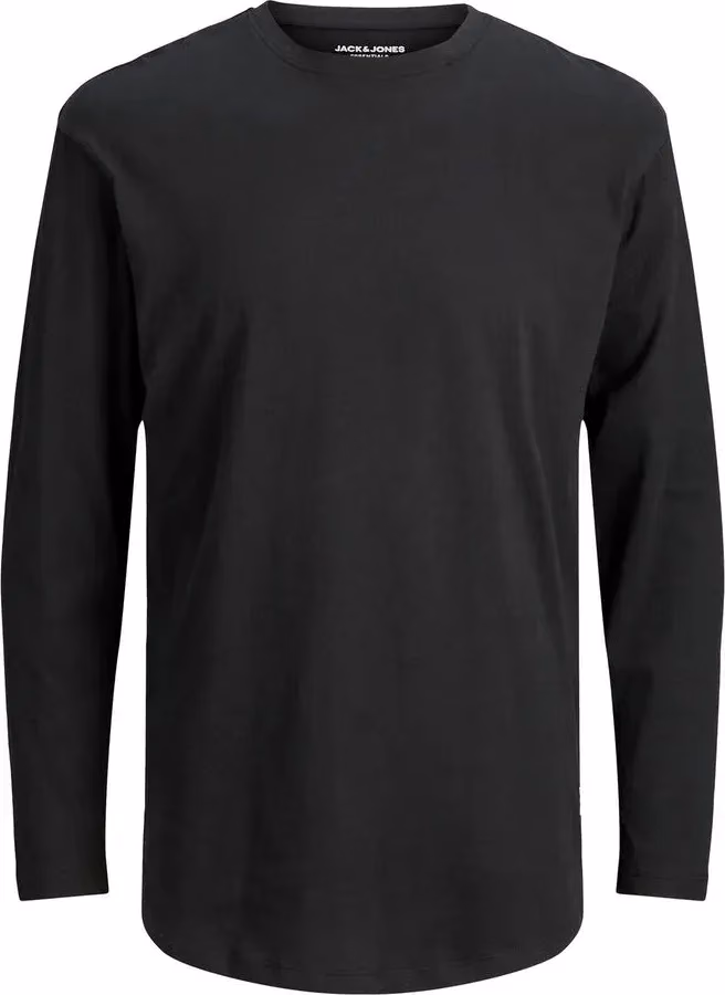 Jack Jones Black Cotton Long Sleeve T-Shirt