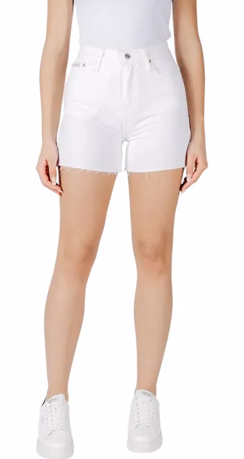 Calvin Klein Jeans White Cotton Shorts