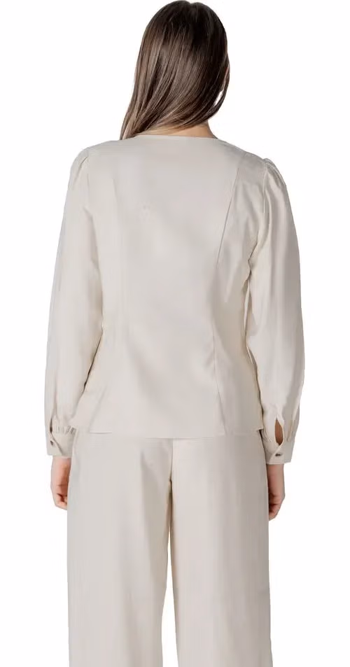 Vila Clothes Beige Viscose Blouse