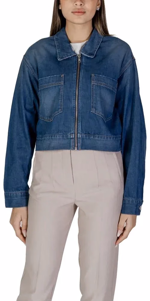 Replay Blue Cotton Denim Jacket