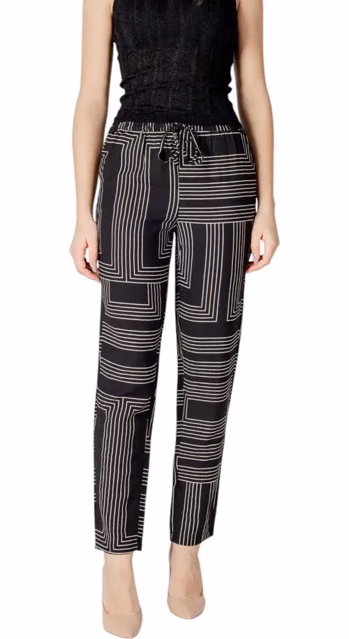 Jacqueline De Yong Black Viscose Pants