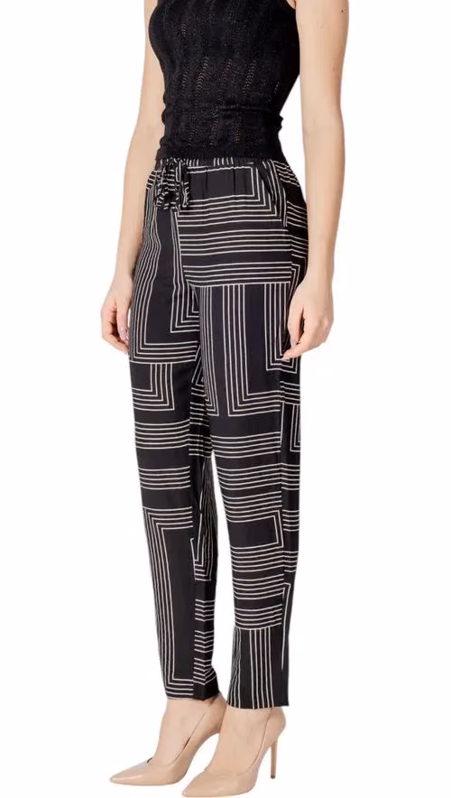Jacqueline De Yong Black Viscose Pants