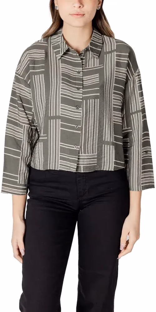 Jacqueline De Yong Green Viscose Blouse