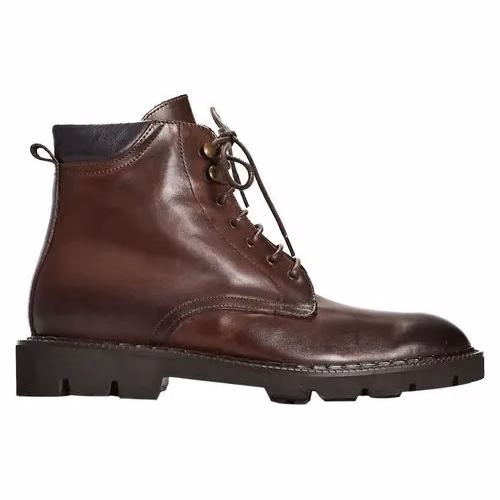 Roberto Pepe Luxury Brown Calfskin Men Boot