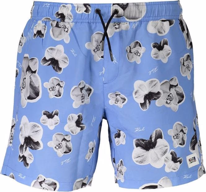Karl Lagerfeld Azzurro Polyester Men Swim Boxer