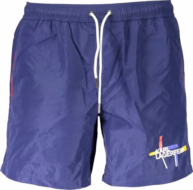 Karl Lagerfeld Blu Polyester Men's Swim Boxer
