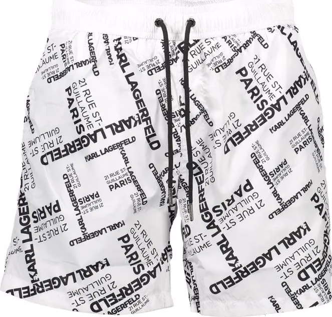 Karl Lagerfeld White Polyester Men's Swim Boxer