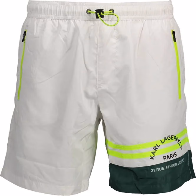 Karl Lagerfeld White Polyester Men's Swim Boxer